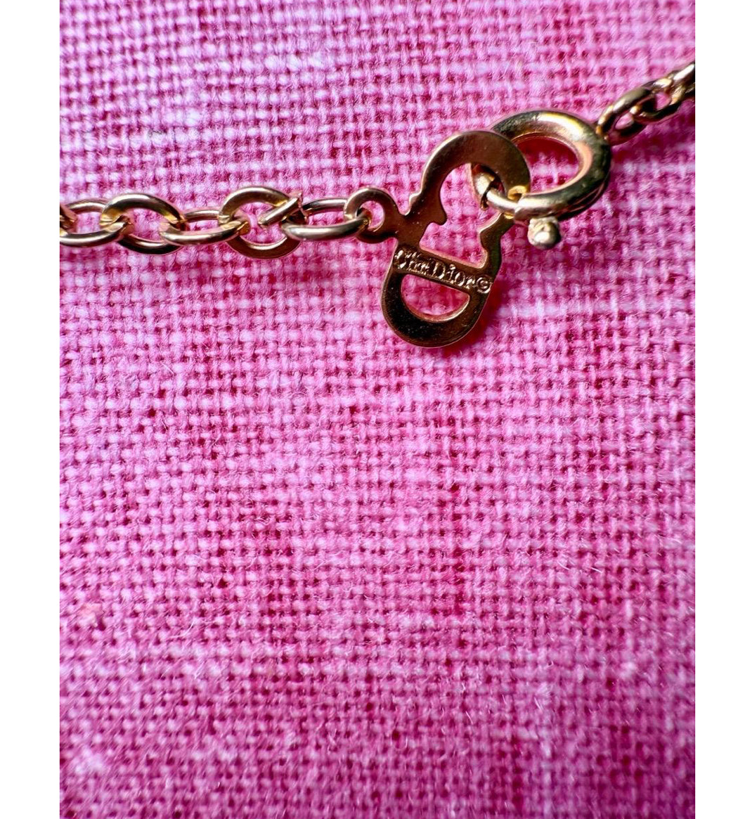 Christian Dior CD Logo Pendant Necklace