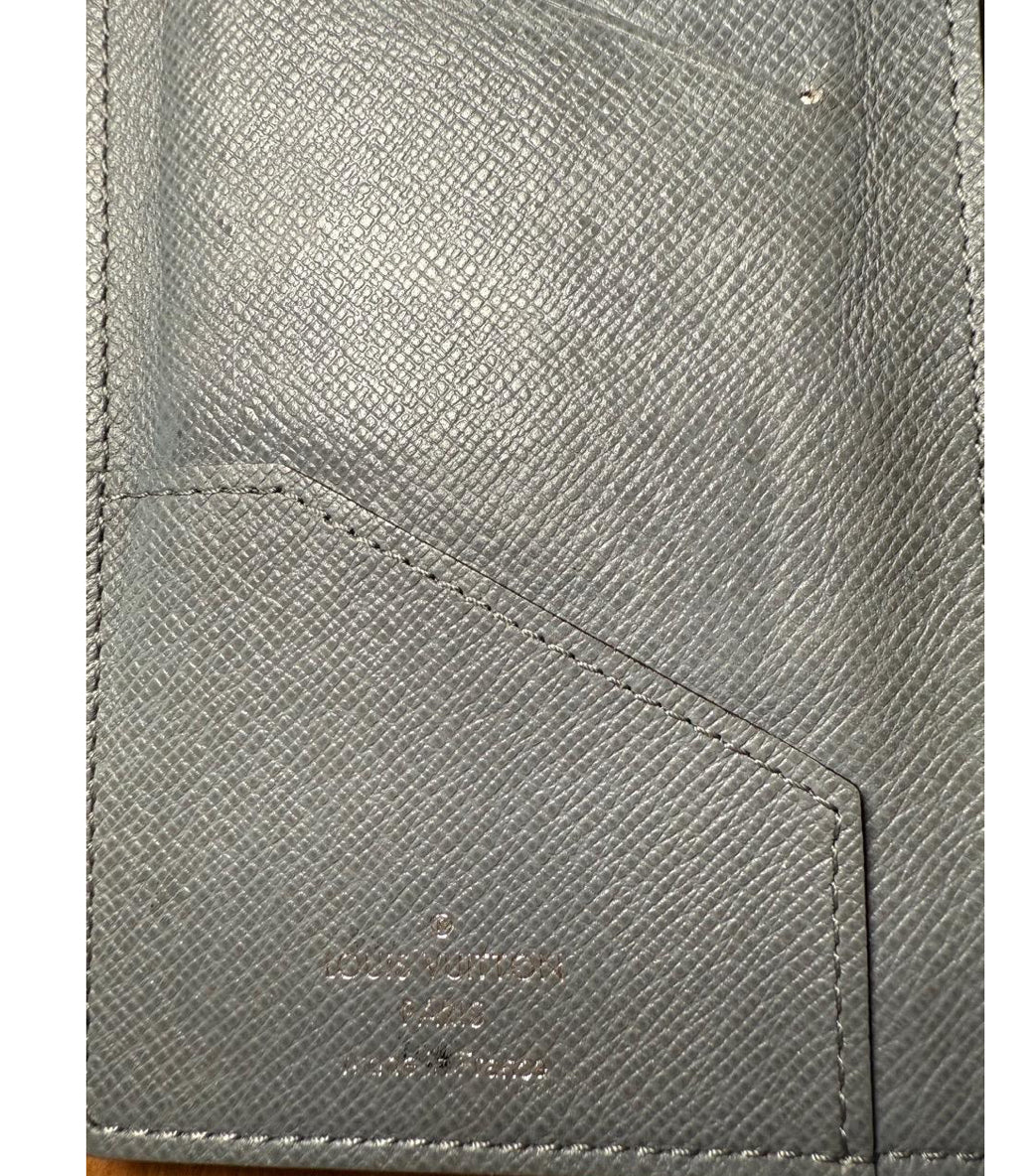 Louis Vuitton Gray Taiga Leather Wallet