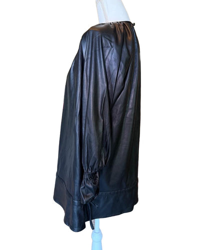 New Dolce Cabo Womens Tunic/mini dress Size XS Black Faux Leather