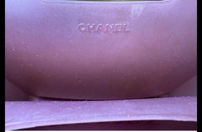 Chanel Purple Jelly Embossed Logo Tote Bag