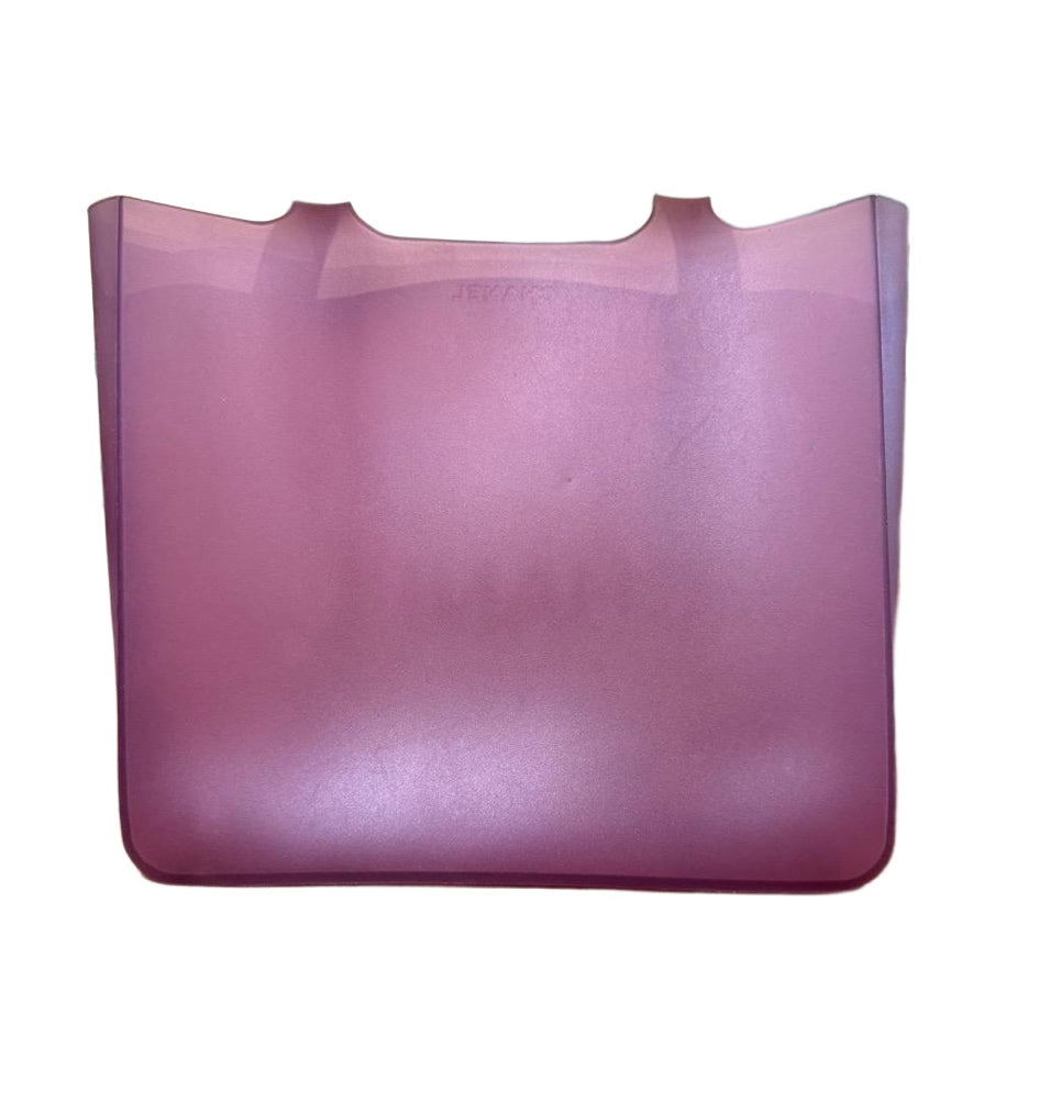 Chanel Purple Jelly Embossed Logo Tote Bag