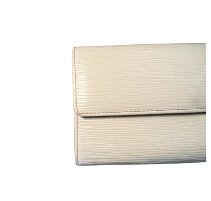Louis Vuitton White Epi Leather Sarah Long Wallet