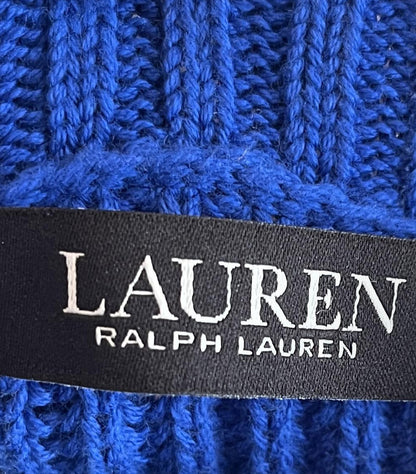 LAUREN Ralph Lauren Womens S Petite Blue Crew Neck Knit Sweater