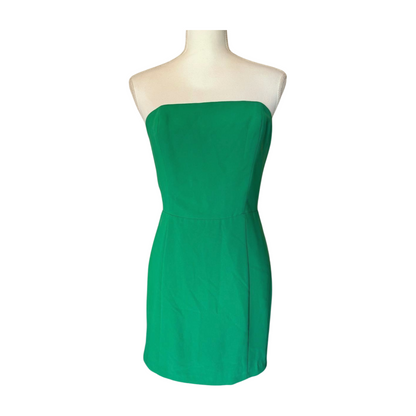 Amanda Uprichard Green Strapless Mini Dress, Medium