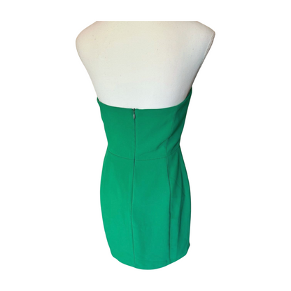 Amanda Uprichard Green Strapless Mini Dress, Medium