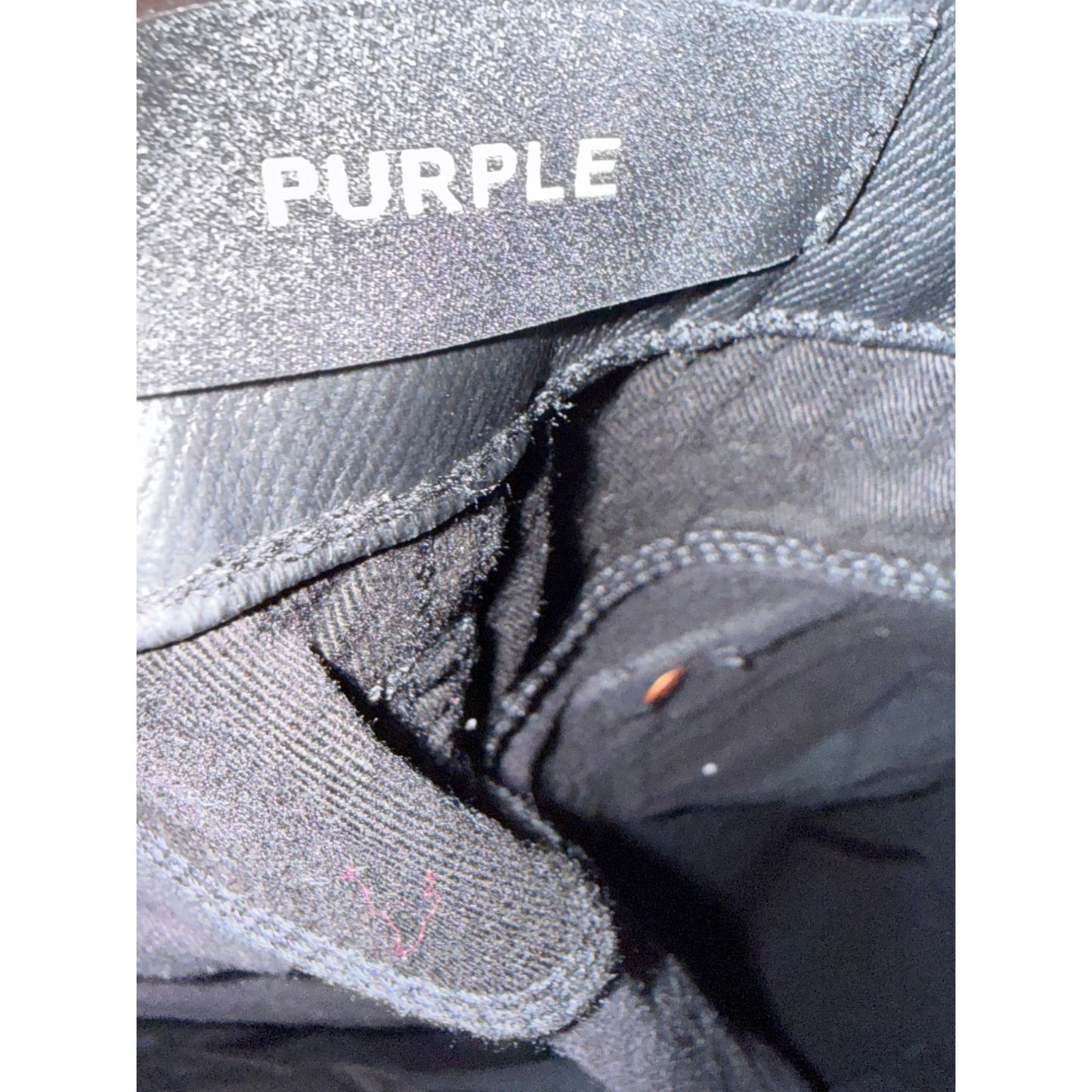 Purple Men's Black Flare Mono Embossed Jeans, Size 29 NWT