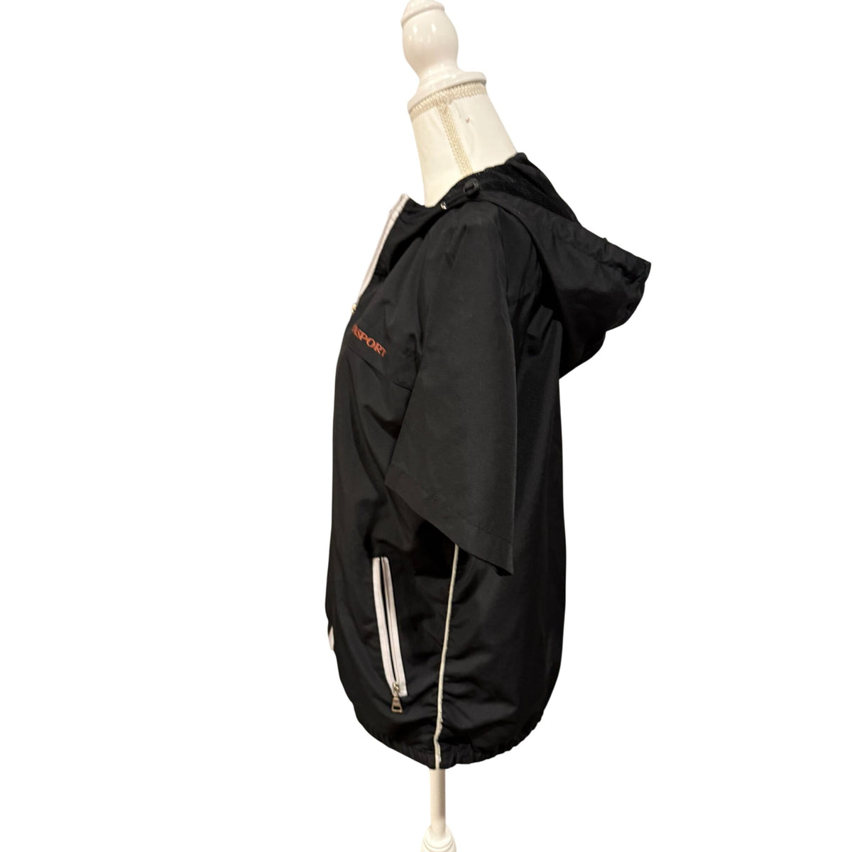 Prada Sport Hooded Short-Sleeve Windbreaker Jacket