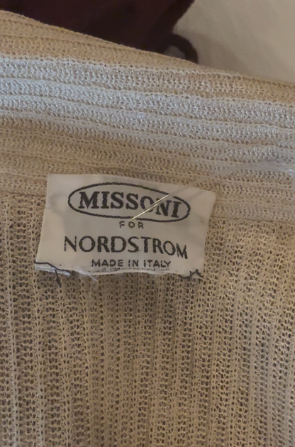 Missoni for Nordstrom Chevron Knit Long Cardigan With Cream Collar