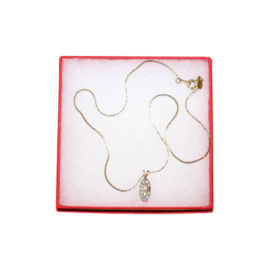 Givenchy Vintage Gold Plated with Crystal G Necklace
