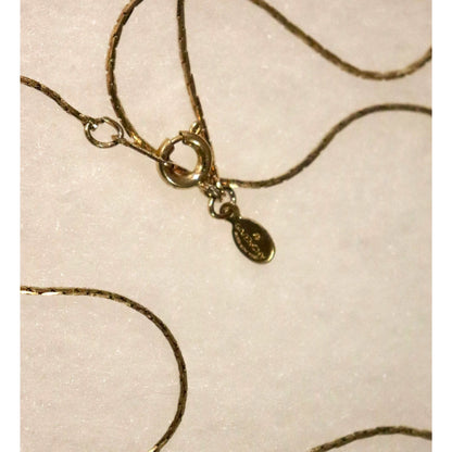Givenchy Vintage Gold Plated with Crystal G Necklace