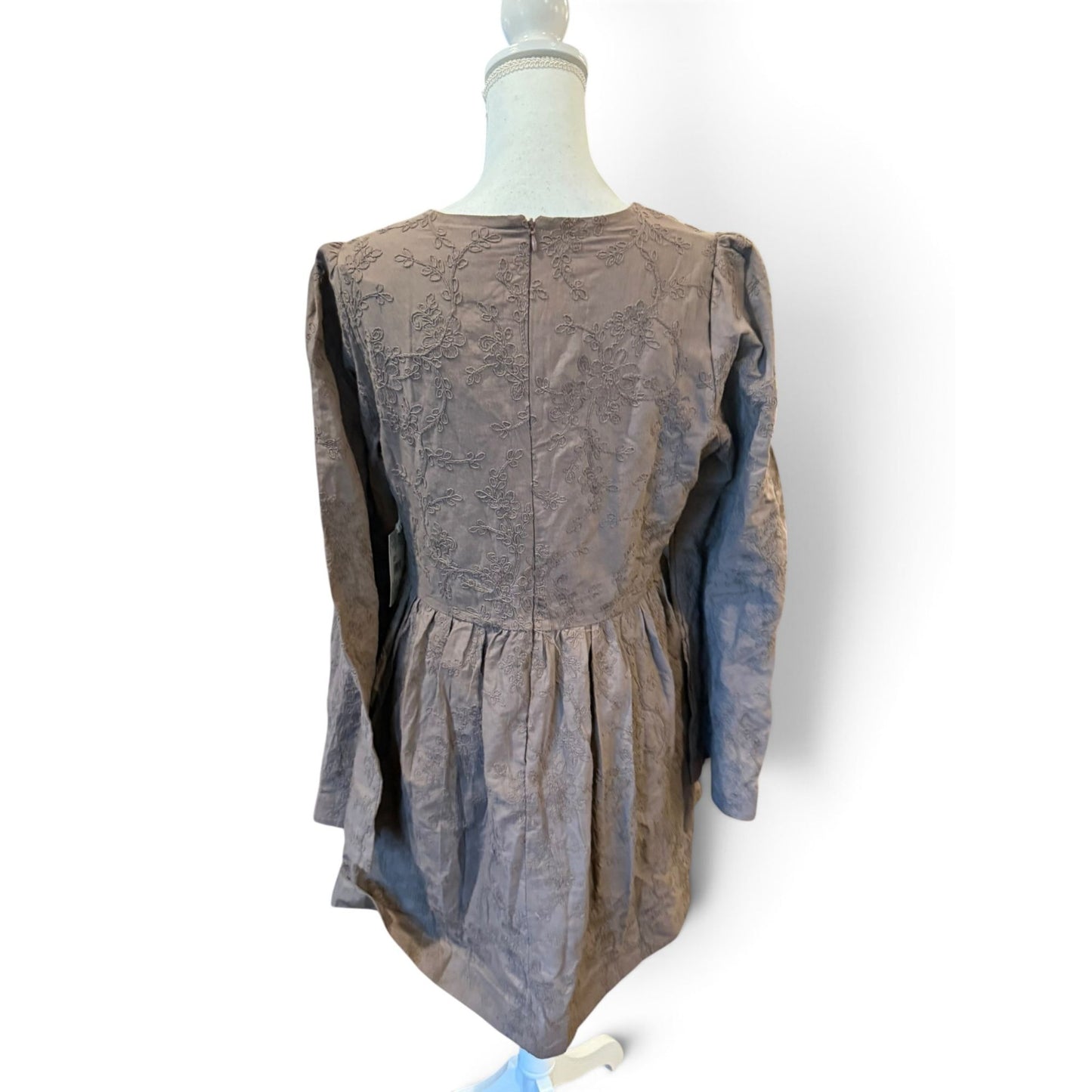 Tuckernuck Hyacinth House Brown Becca Bell-Sleeved Mini Dress, Large NWT