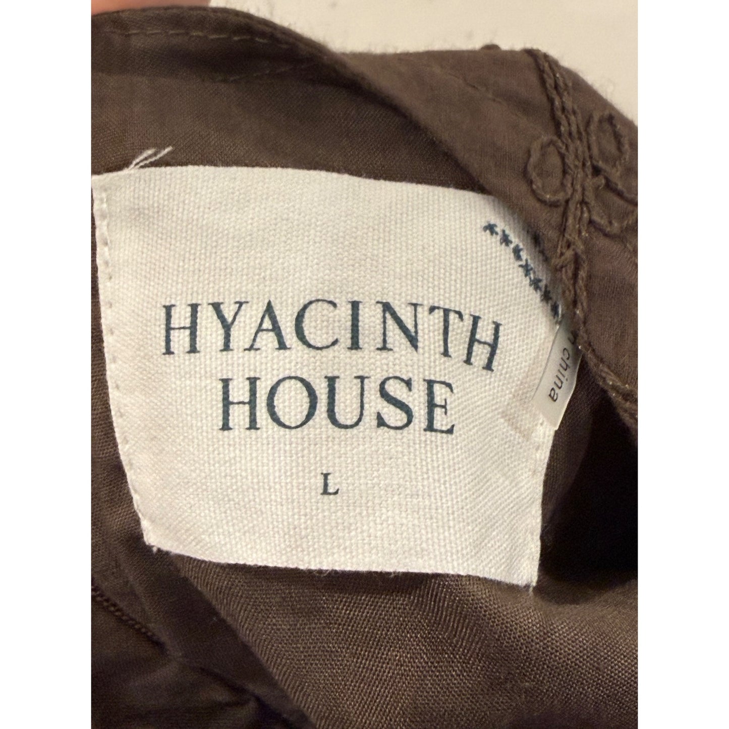 Tuckernuck Hyacinth House Brown Becca Bell-Sleeved Mini Dress, Large NWT