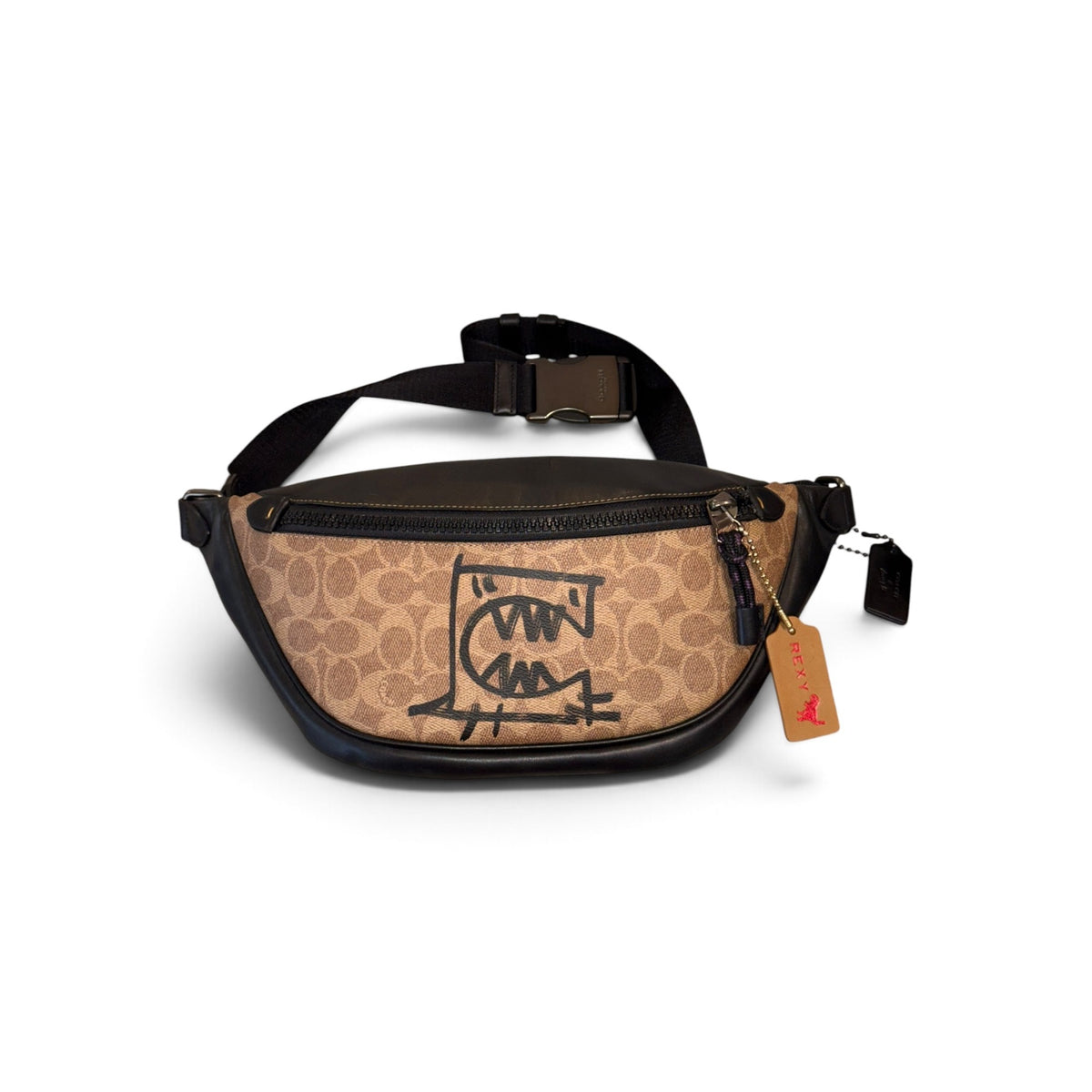 Coach X Guang Yu Belt Bag With Signature Canvas & Leather Trim