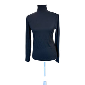 Akris Punto Turtleneck Long-Sleeve Modal-Stretch Top, Size 8 NWOT