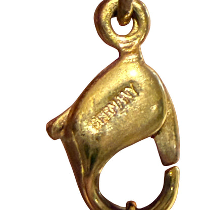 Christian Dior Gold-Tone CD Pendant Necklace With Chain