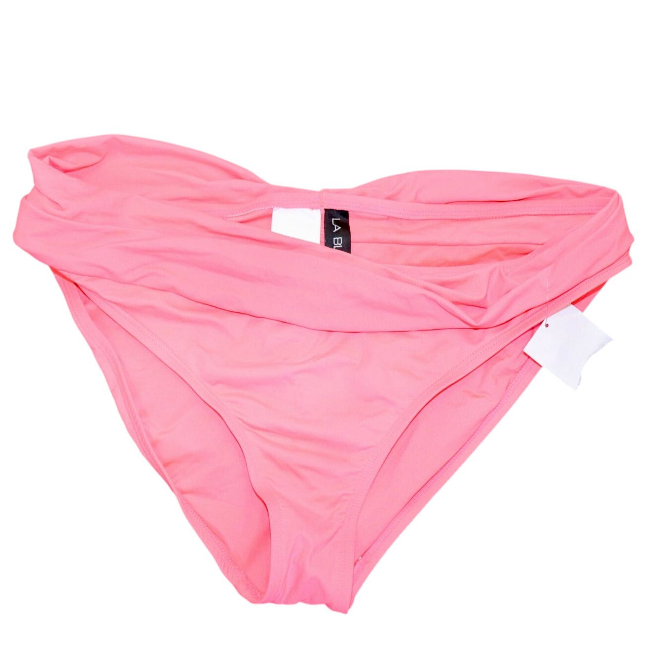 La Blanca Womens High-Waist Pink Bikini Bottoms, Size 12