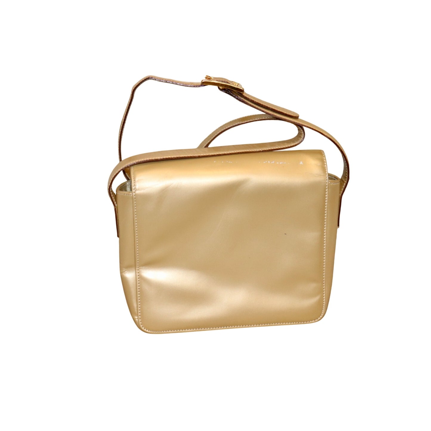 St. John Leather Gold Vintage Shoulder Bag