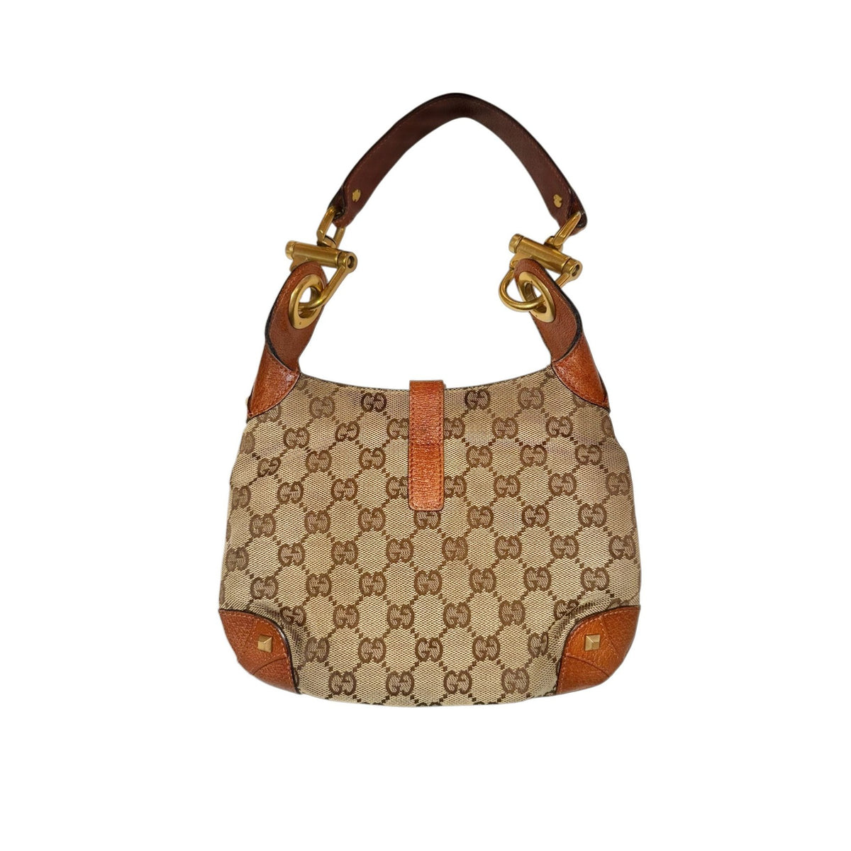 Gucci GG Canvas & Leather New Jackie Shoulder Bag