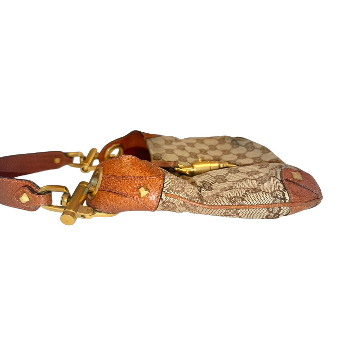 Gucci GG Canvas & Leather New Jackie Shoulder Bag