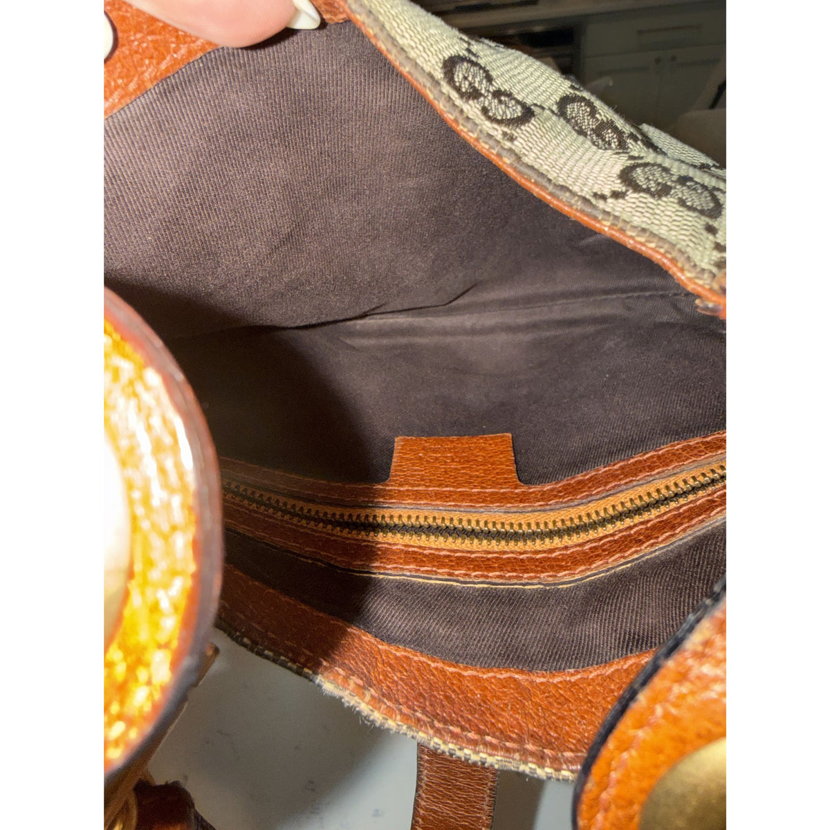 Gucci GG Canvas & Leather New Jackie Shoulder Bag