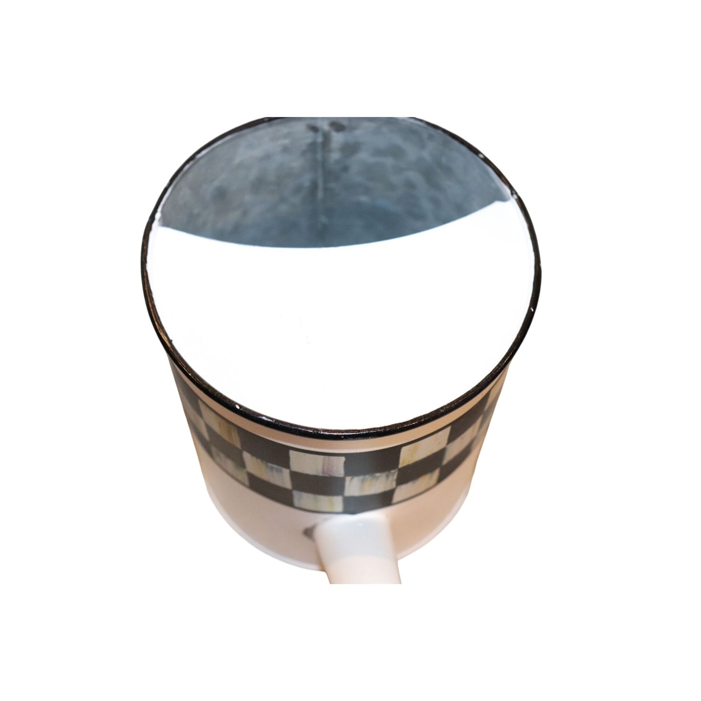 Mackenzie Childs Courtly Check Ceramic Watering Can Decorative Garden Accessory