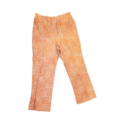 Free People Maggie Burnt Orange Floral Linen Blazer Pants Set Size 12 NWT