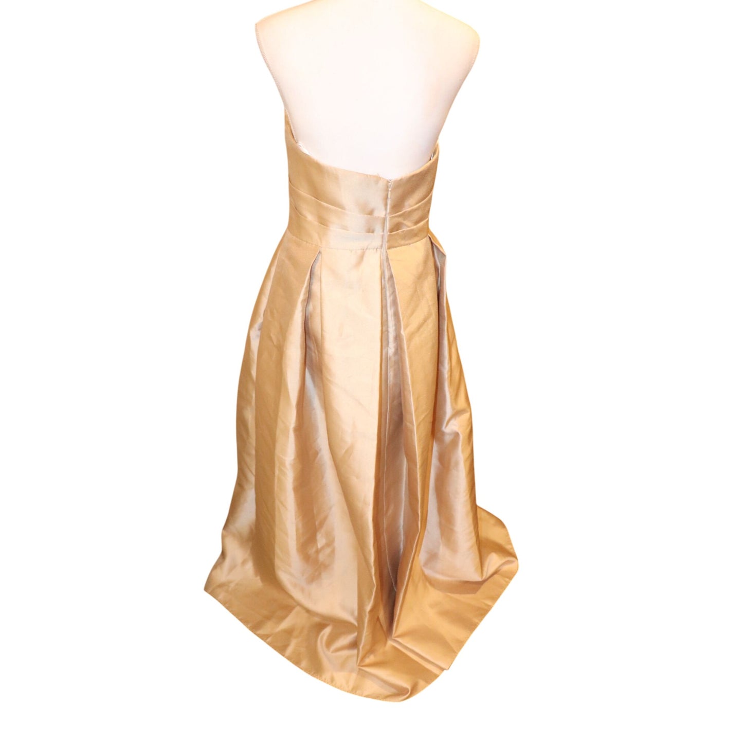 Donna Karan New York Strapless Gown Champagne Gold Size 14 NWOT