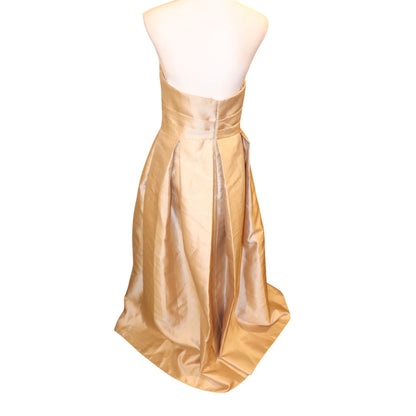 Donna Karan New York Strapless Gown Champagne Gold Size 14 NWOT