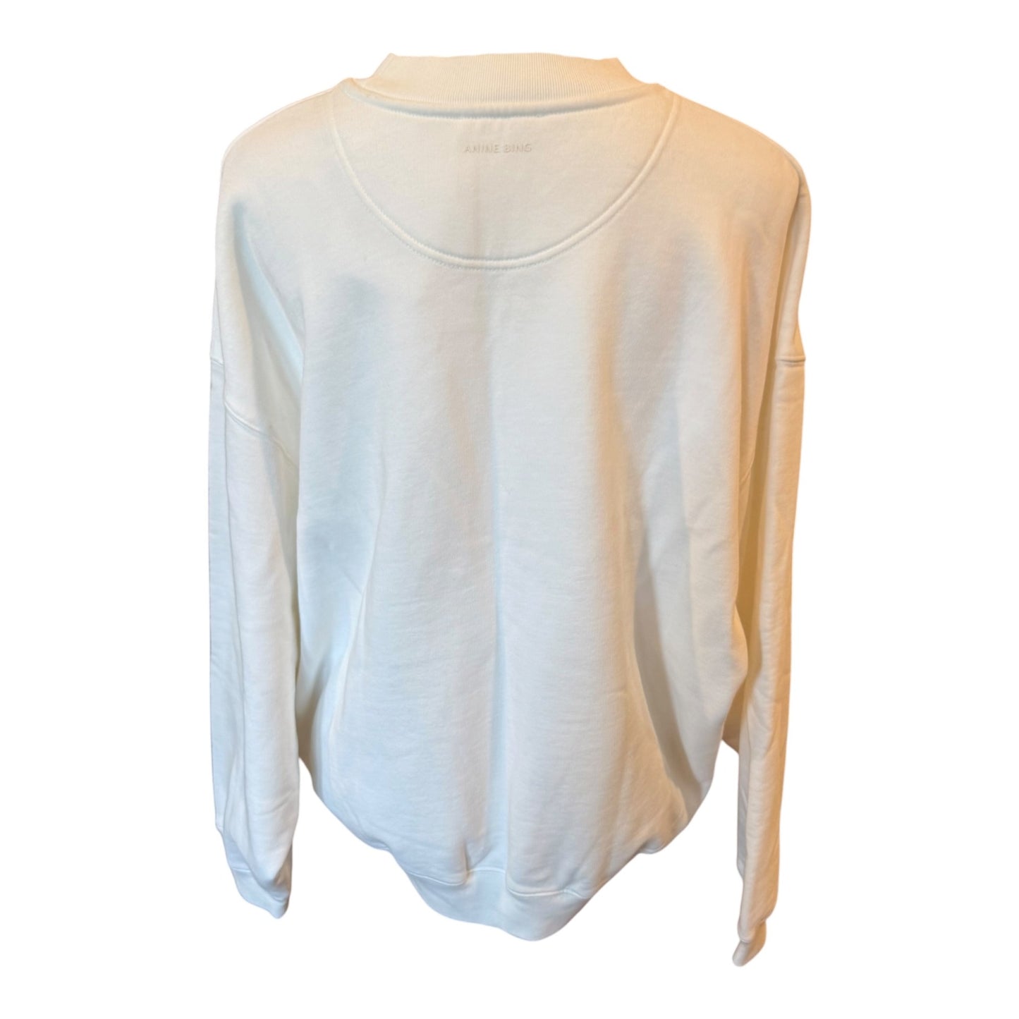 Anine Bing Jaci Los Angeles Sweatshirt Ivory, Small NWT Oversized SAMPLE