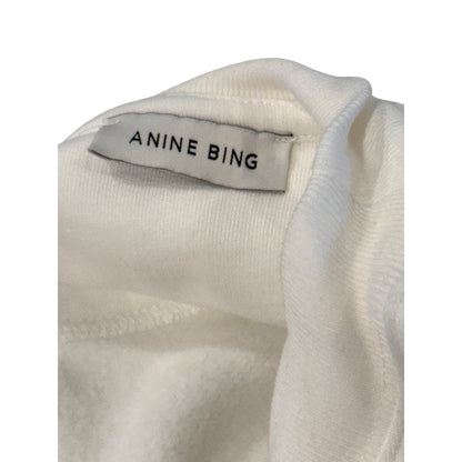 Anine Bing Jaci Los Angeles Sweatshirt Ivory, Small NWT Oversized SAMPLE