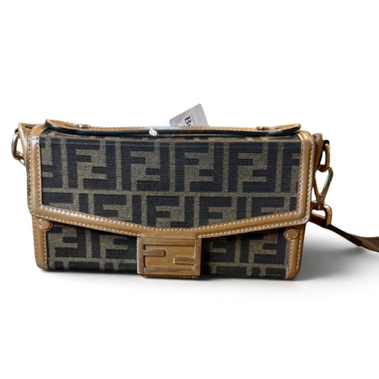 Fendi Zucca Mini Soft Trunk with Adjustable Crossbody Strap and COA