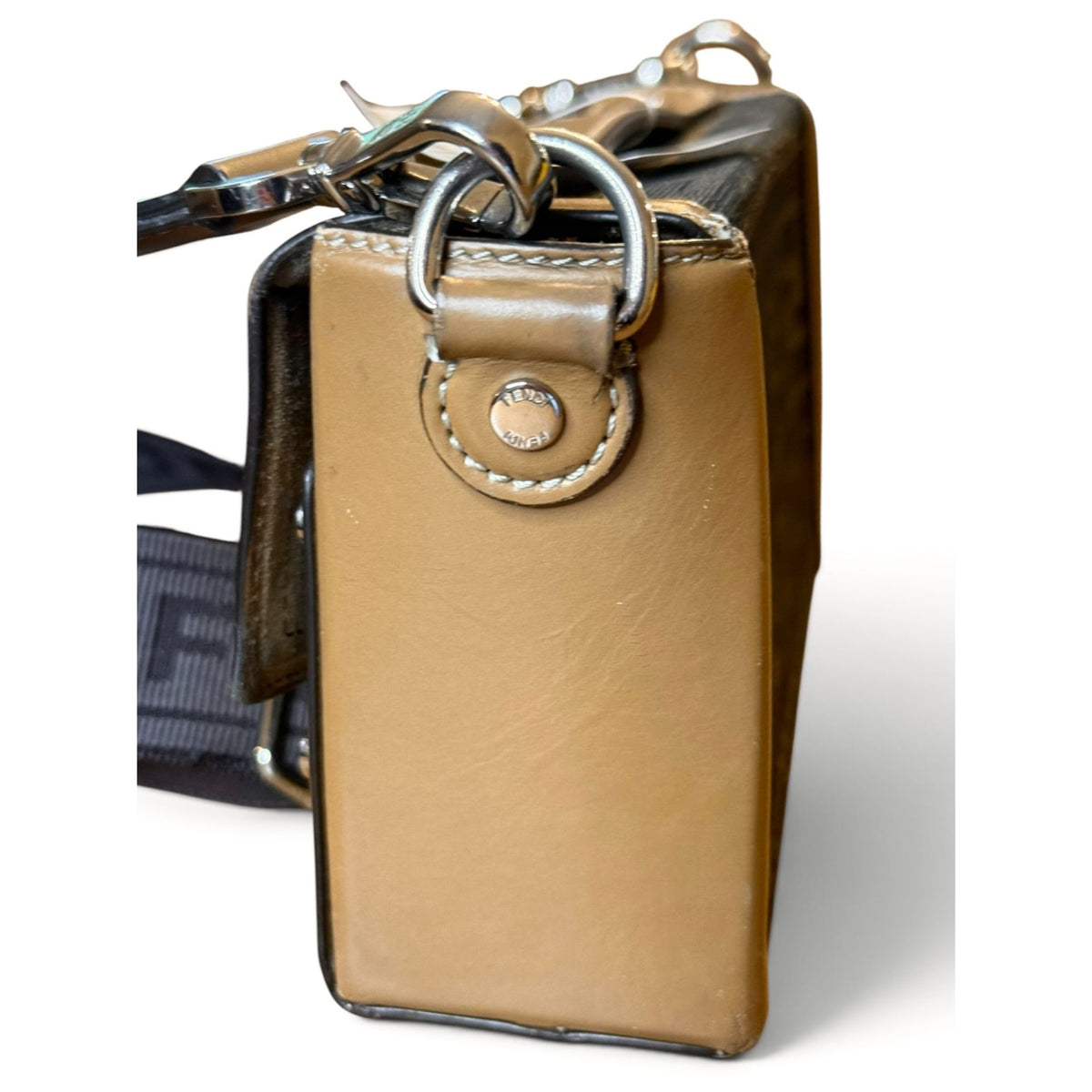 Fendi Zucca Mini Soft Trunk with Adjustable Crossbody Strap and COA