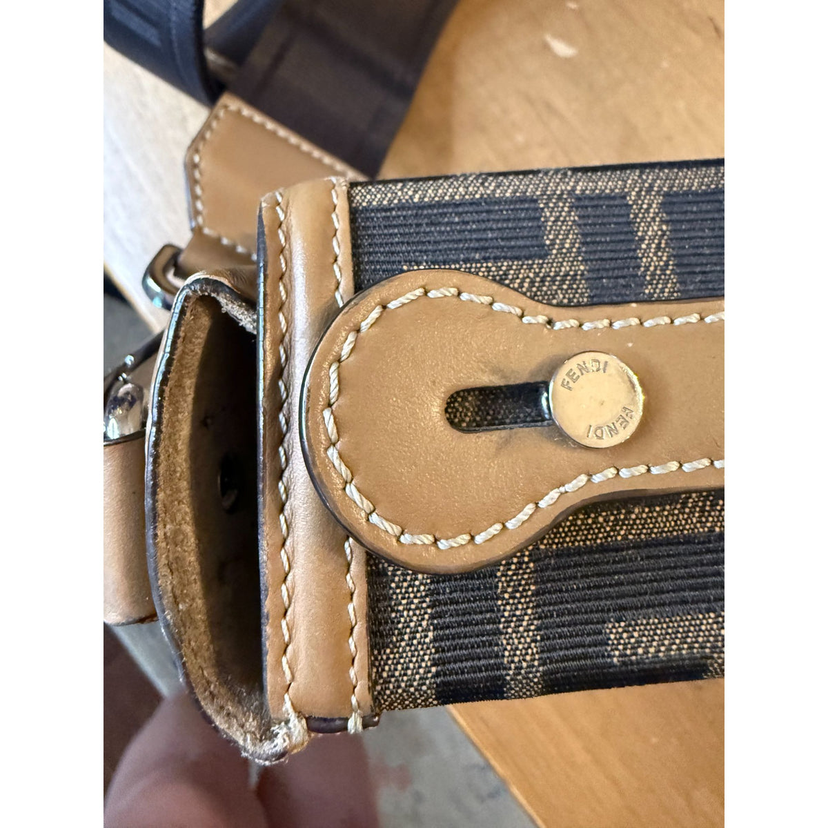 Fendi Zucca Mini Soft Trunk with Adjustable Crossbody Strap and COA