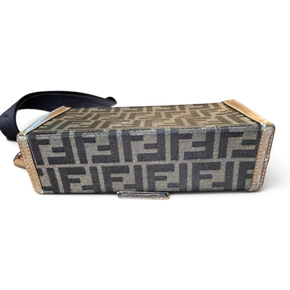 Fendi Zucca Mini Soft Trunk with Adjustable Crossbody Strap and COA