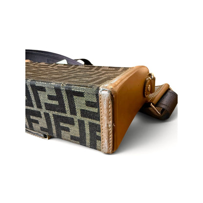 Fendi Zucca Mini Soft Trunk with Adjustable Crossbody Strap and COA