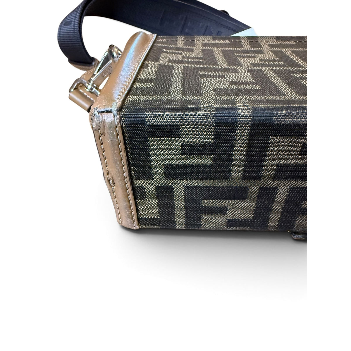 Fendi Zucca Mini Soft Trunk with Adjustable Crossbody Strap and COA