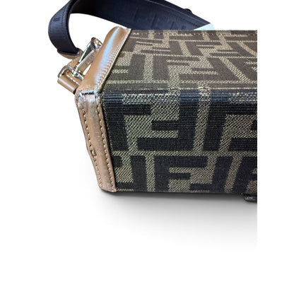 Fendi Zucca Mini Soft Trunk with Adjustable Crossbody Strap and COA