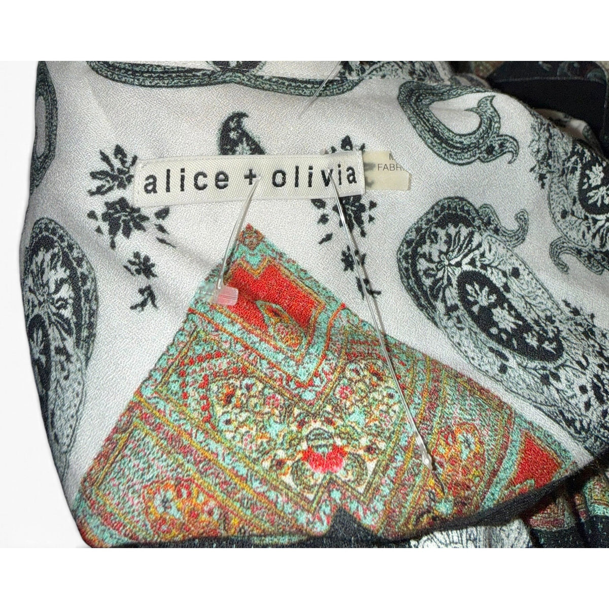 Alice + Olivia Womens Sleeveless Paisley Maxi Dress With Belted Waist & High-Low Hemline