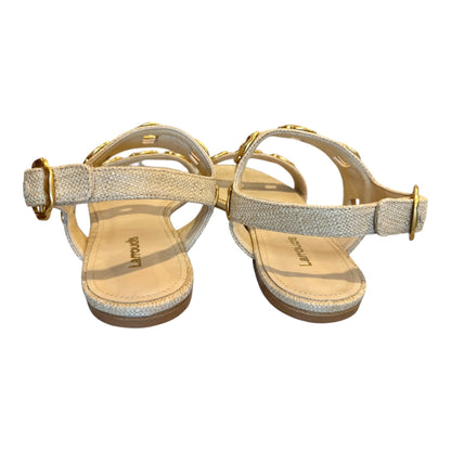 Larroudé Milan Flat Sandals Size 7.5 New
