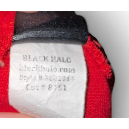 Black Halo Red Belted Dress, Size 12