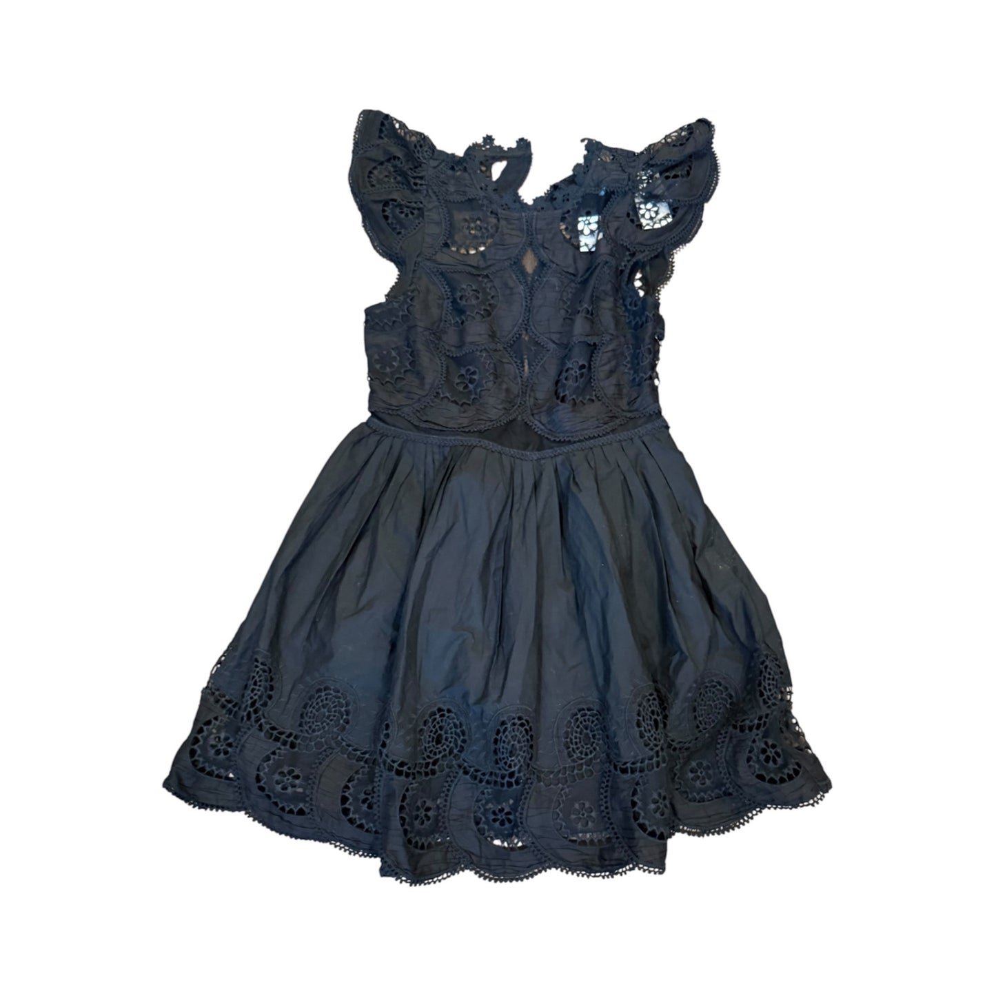 Sea New York Drea Embroidery Flutter Sleeve Dress, size 12 NWT