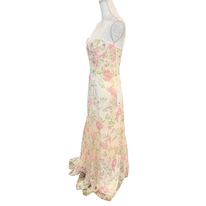 Mac Duggal Floral Sequin Embellished Gown Size 8 NWT