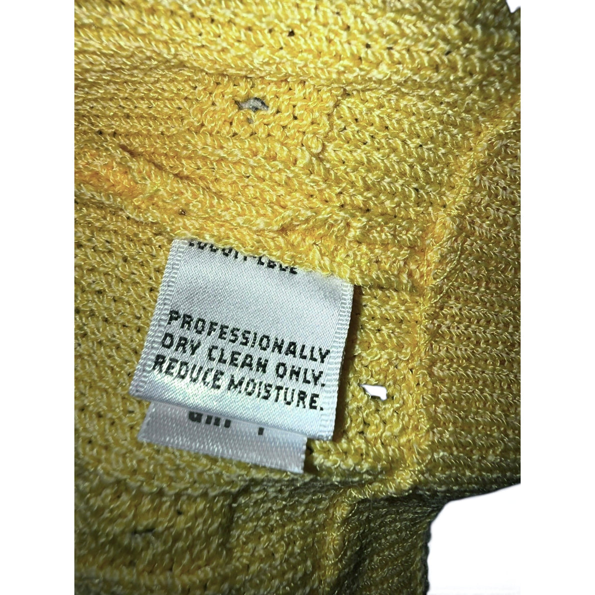 St. John Yellow Sleeveless Knit Top With Black Trim Size M Made In USA