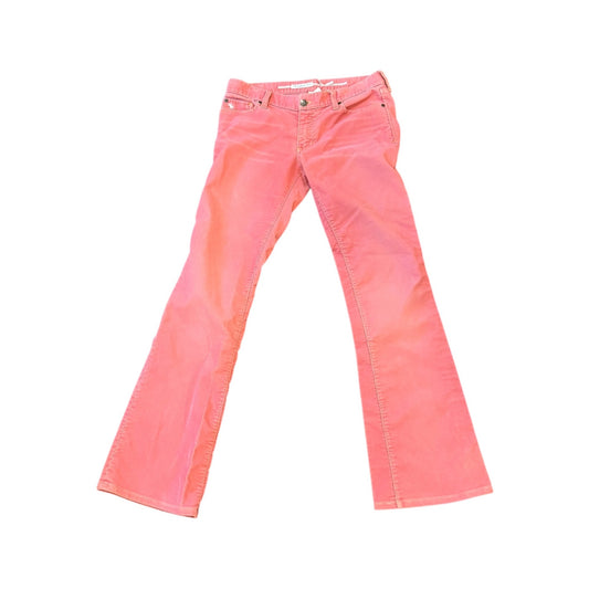 Abercrombie & Fitch Vintage Distressed Red Corduroy Flare Pants Size 4
