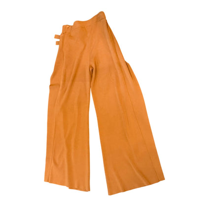 Cult Gaia Burnt Orange Wide-Leg Pants With Tie Waist, Medium