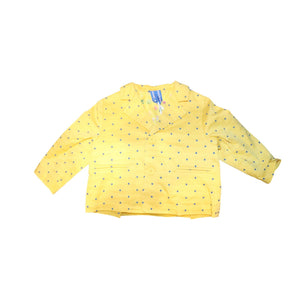 Daniele Alessandrini Yellow Baby Blazer With Blue Polka Dots, 6M NWT