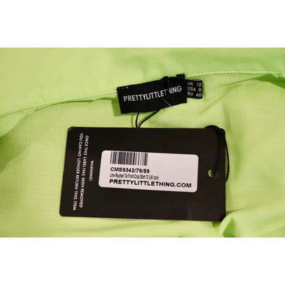 PrettyLittleThing x Molly Mae Lime Crop Top & Mini Skirt Set, Size 8