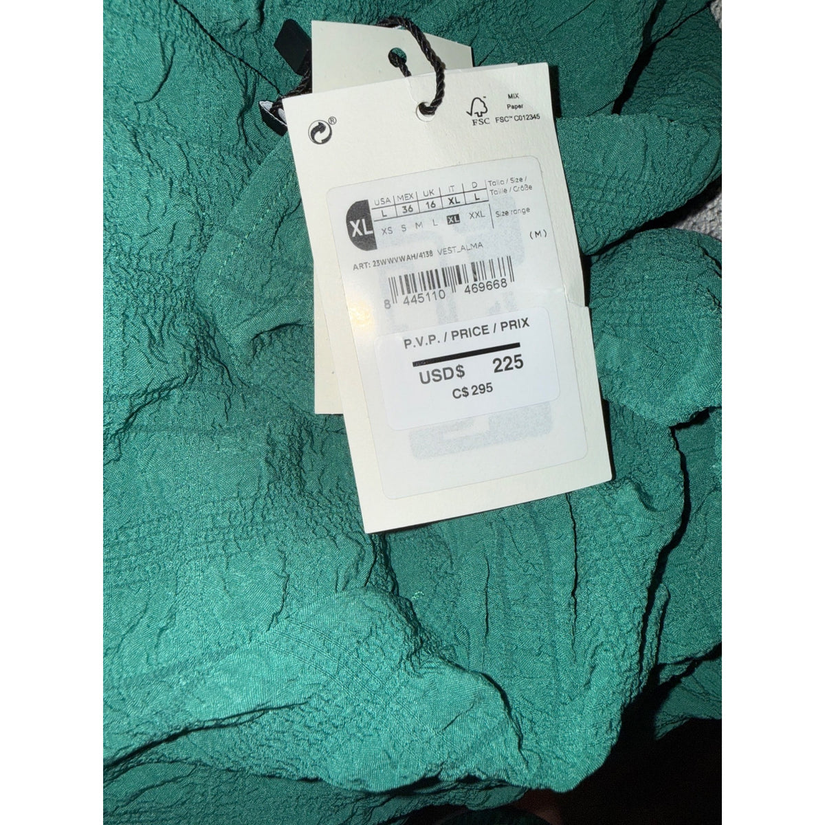 Desigual Textured Long Dress, Size XL NWT