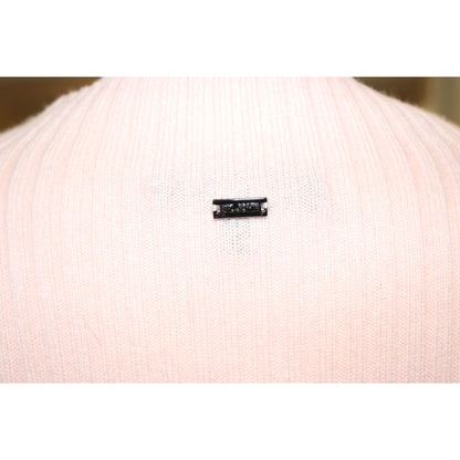 St. John Pale Pink Ribbed Sleeveless 100% Cashmere Sweater Top, Size Large