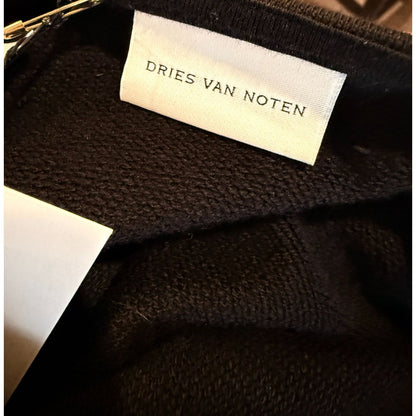 Dries Van Noten Black Draped Brooch T-Shirt, Large NWT